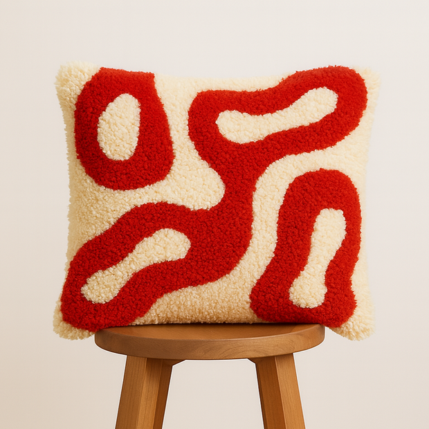 Red Kisses DIY Stitch Cushion