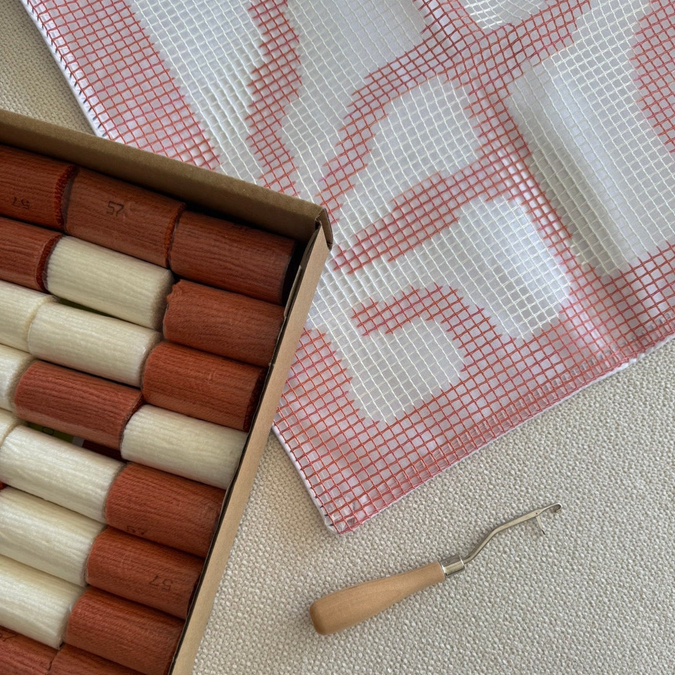 The Slow Evening Set - Latch Hook Cushion Kits